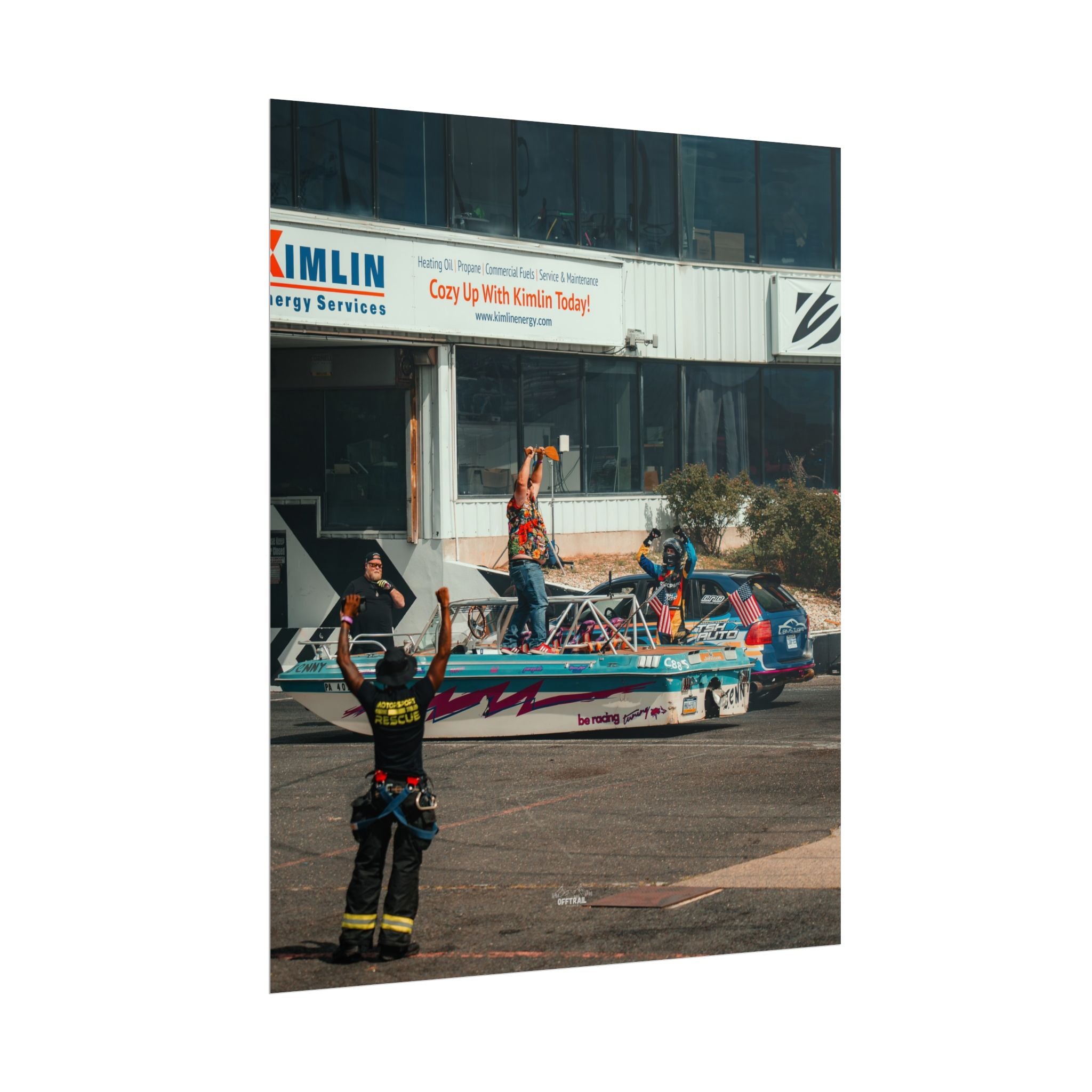 Victory! - Brandon Tothero & Jenny the Drift Boat - Rolled Print