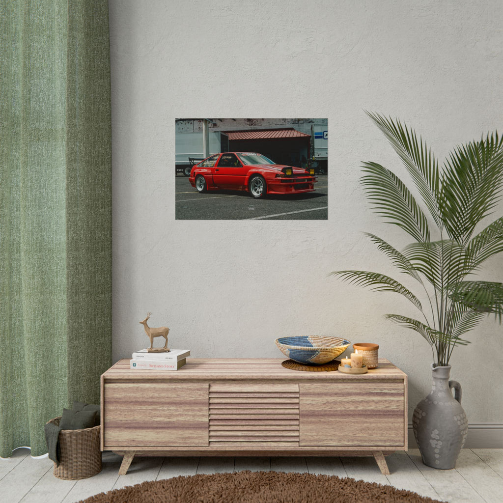 Lola the AE86 - Drifter Movie Car - Rolled Print