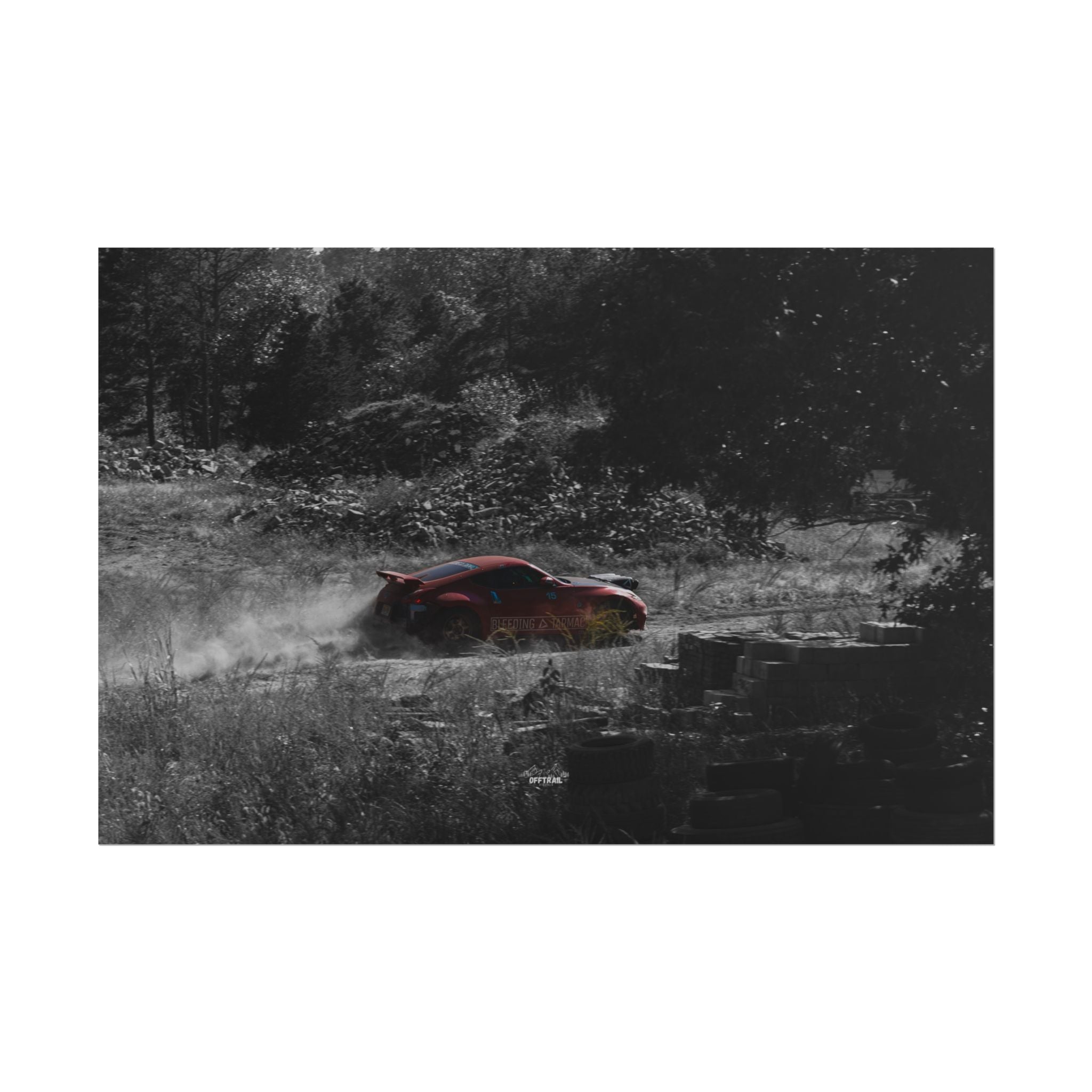 Broken Motorsports Safari 370Z - Dusty Monochrome - Rolled Print