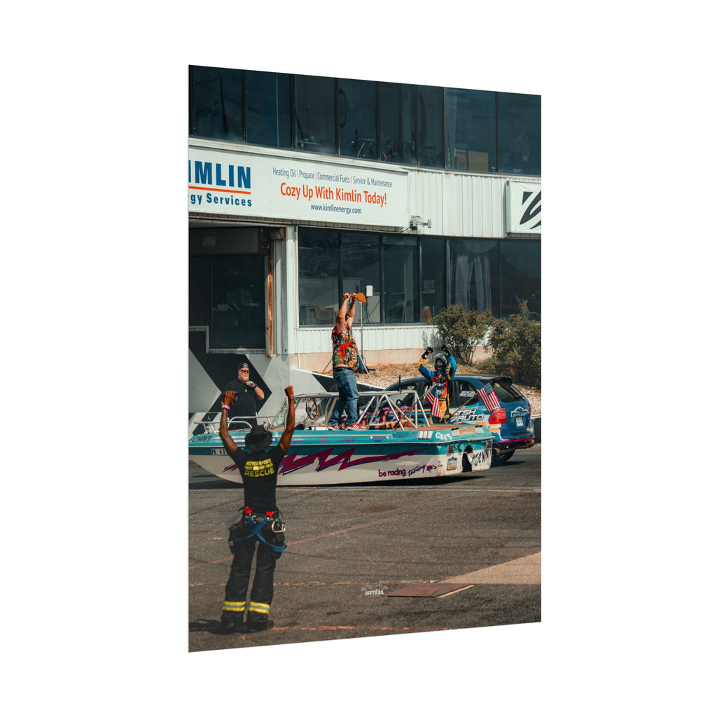 Victory! - Brandon Tothero & Jenny the Drift Boat - Rolled Print