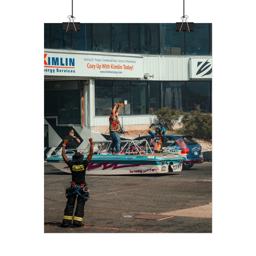 Victory! - Brandon Tothero & Jenny the Drift Boat - Rolled Print