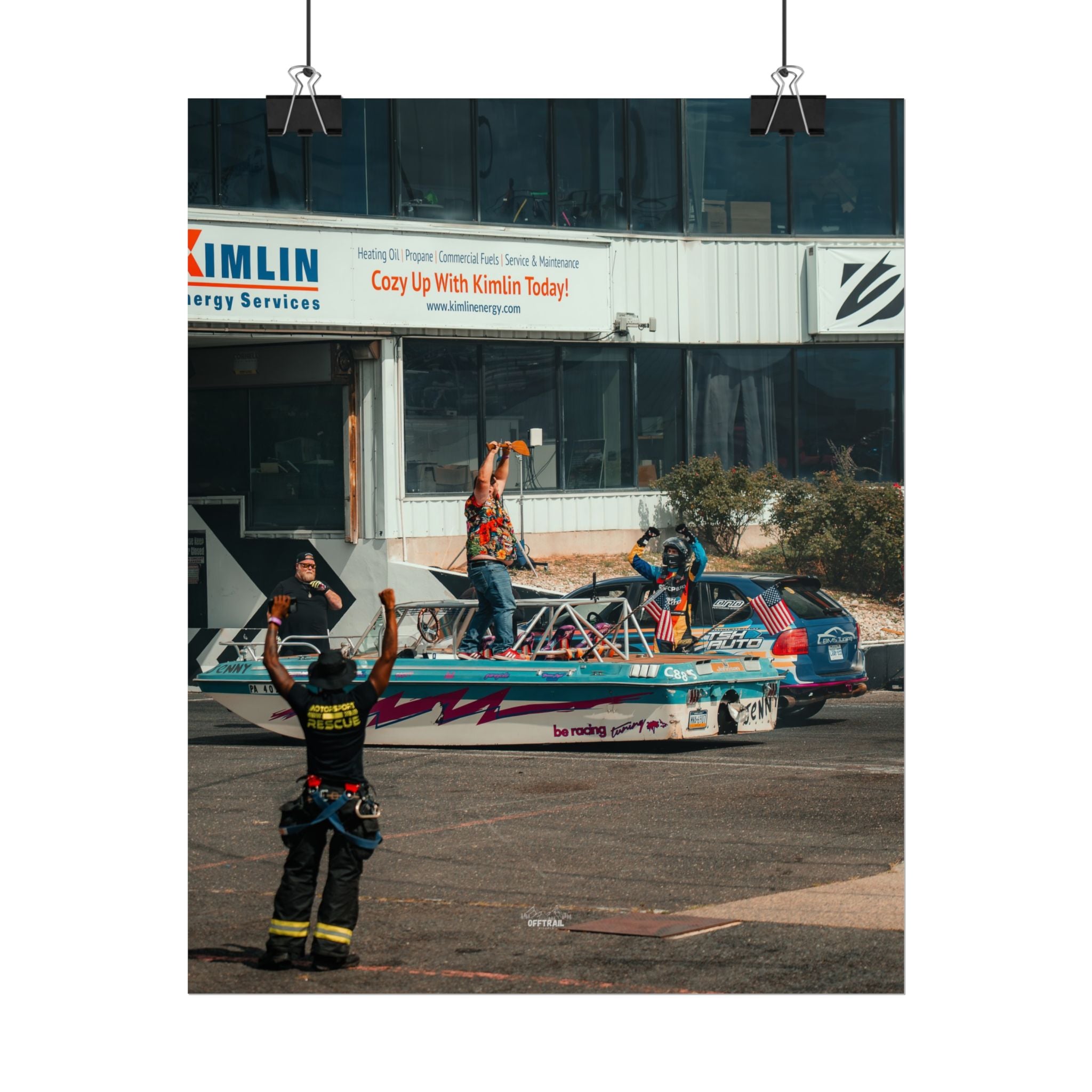 Victory! - Brandon Tothero & Jenny the Drift Boat - Rolled Print
