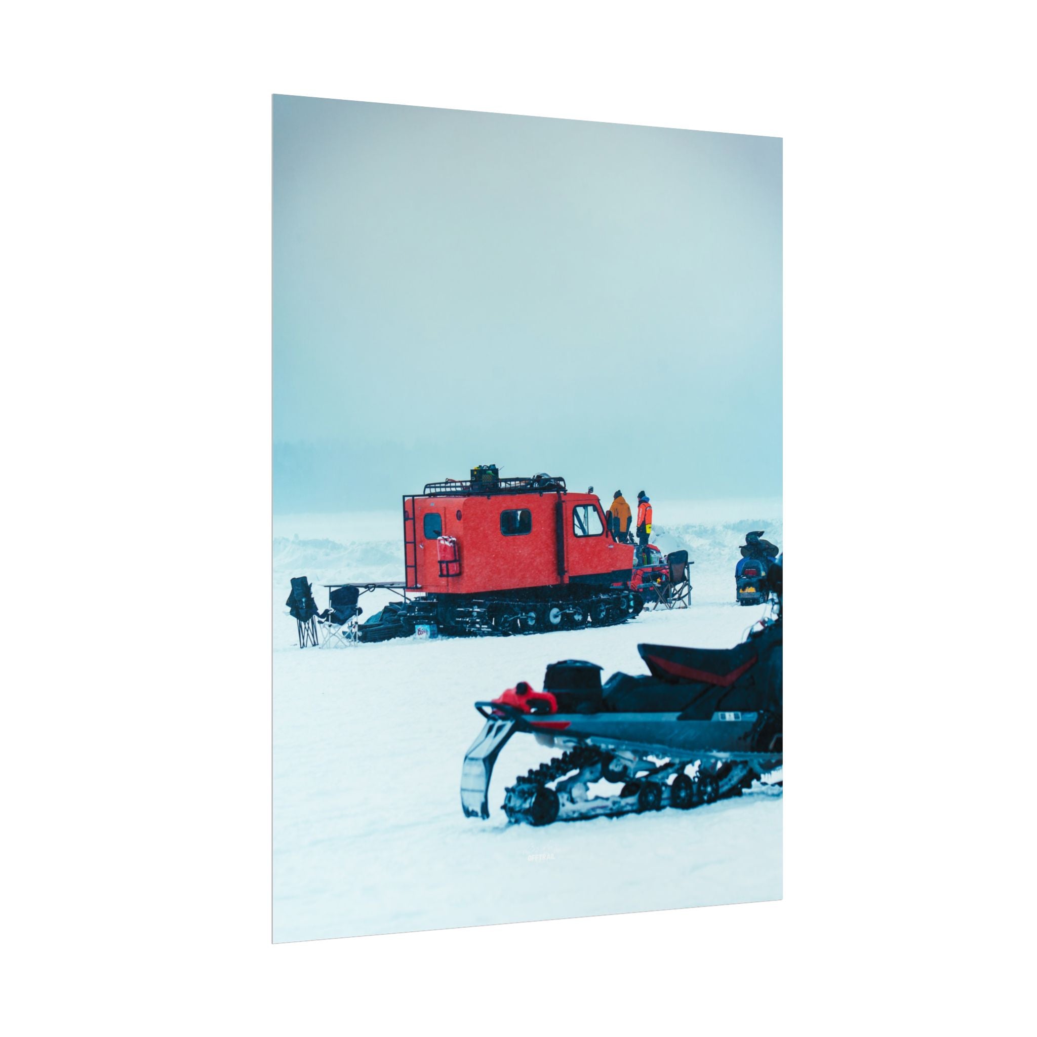 Arctic Snow Cat - Red Expedition Vehicle - Rolled Print