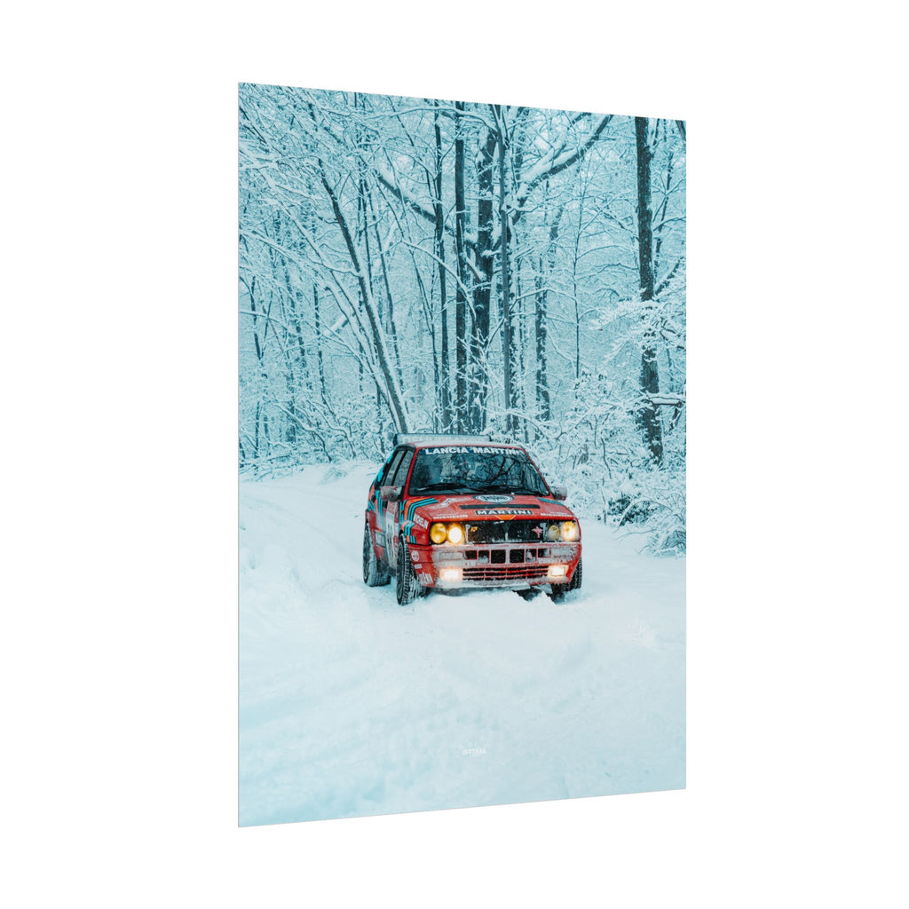 Lancia Delta Integrale —  Dark Snowy Forest - Rolled Print