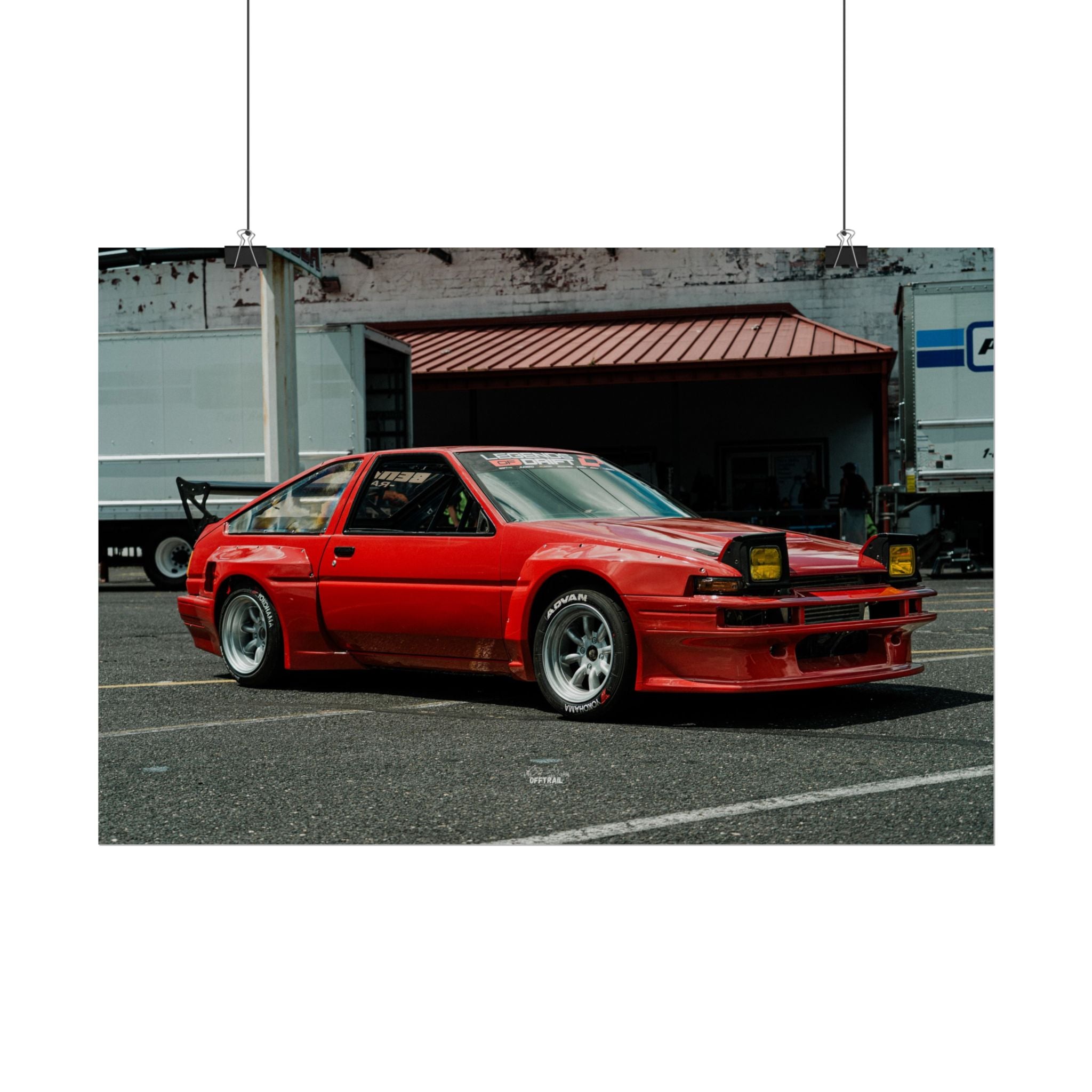 Lola the AE86 - Drifter Movie Car - Rolled Print