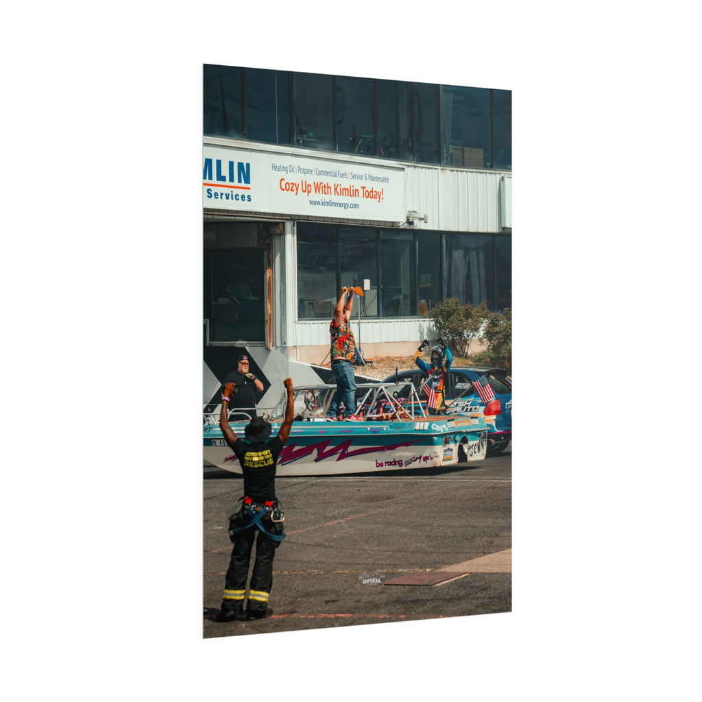 Victory! - Brandon Tothero & Jenny the Drift Boat - Rolled Print