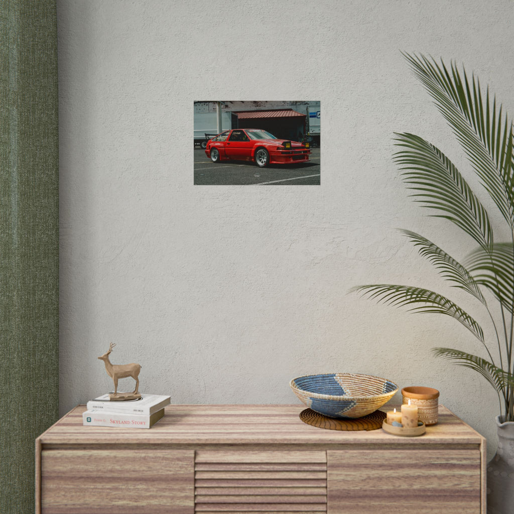 Lola the AE86 - Drifter Movie Car - Rolled Print