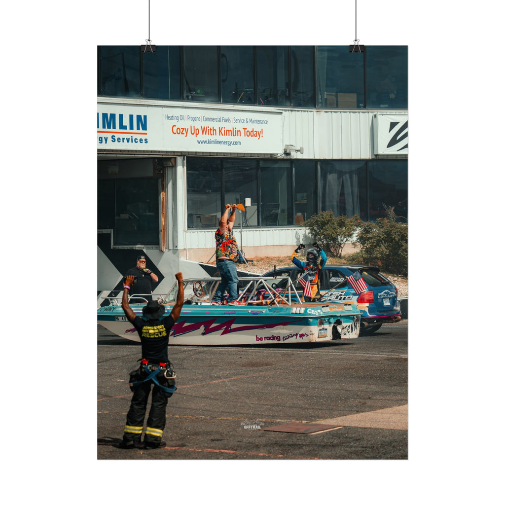 Victory! - Brandon Tothero & Jenny the Drift Boat - Rolled Print
