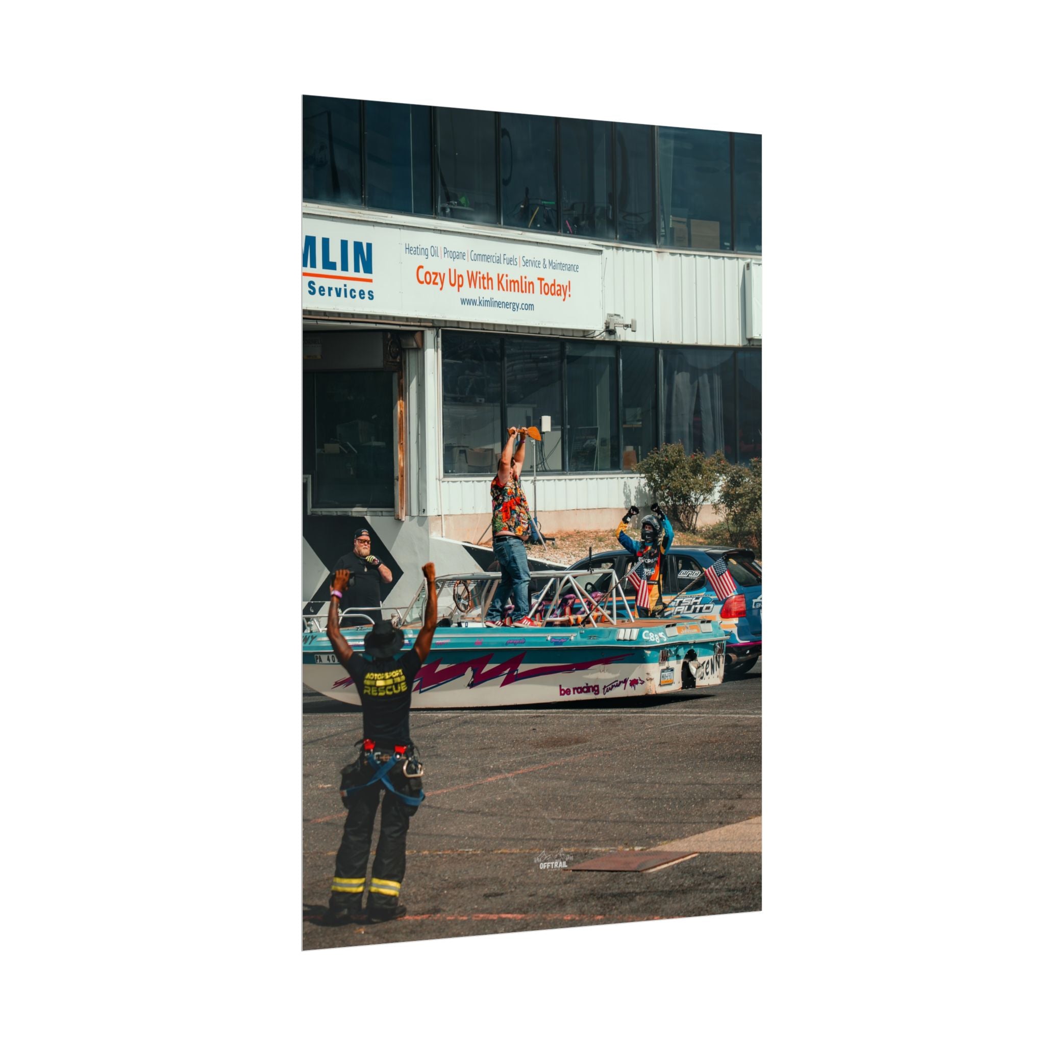 Victory! - Brandon Tothero & Jenny the Drift Boat - Rolled Print