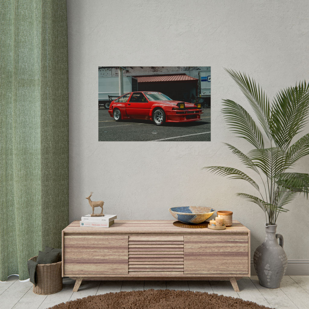 Lola the AE86 - Drifter Movie Car - Rolled Print