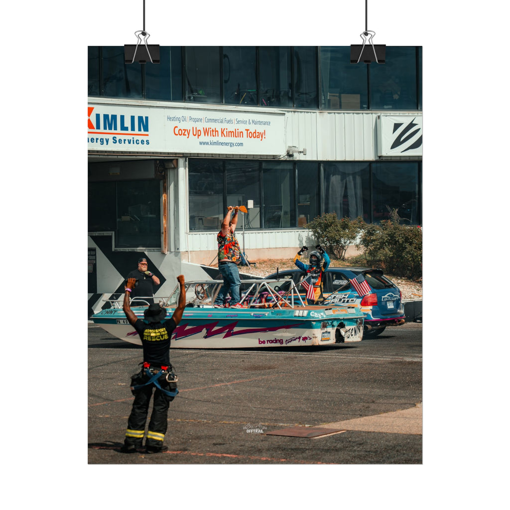 Victory! - Brandon Tothero & Jenny the Drift Boat - Rolled Print