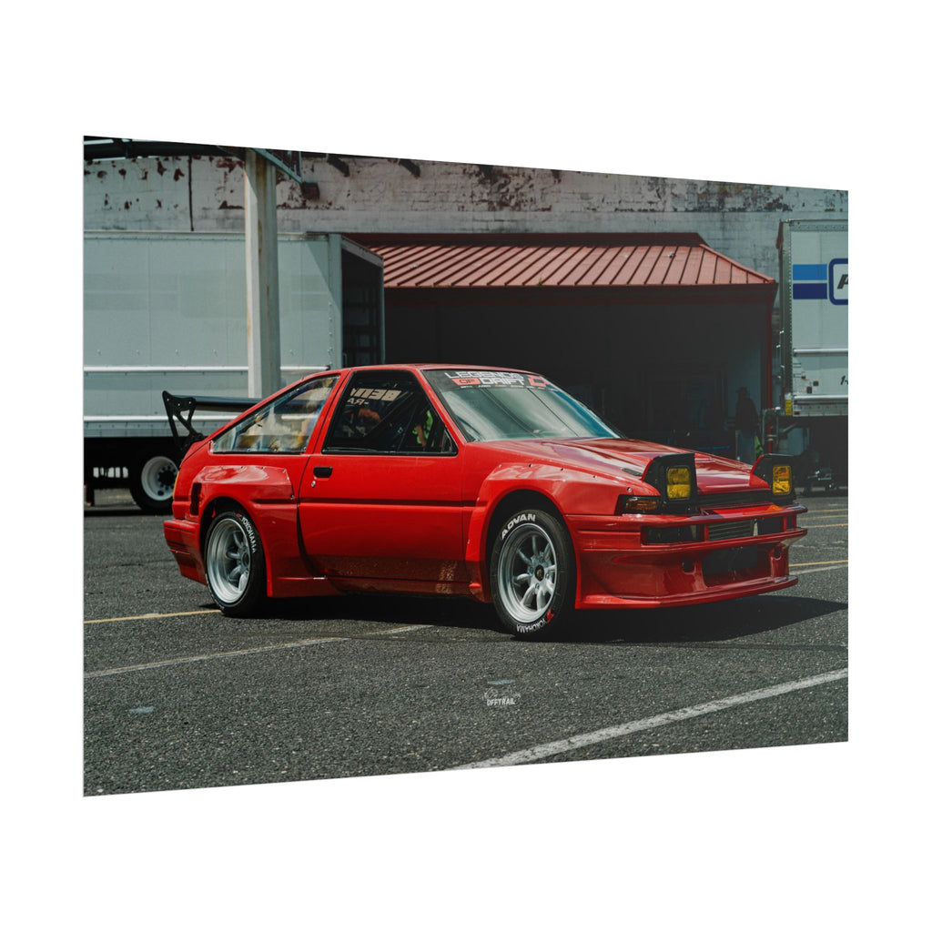 Lola the AE86 - Drifter Movie Car - Rolled Print