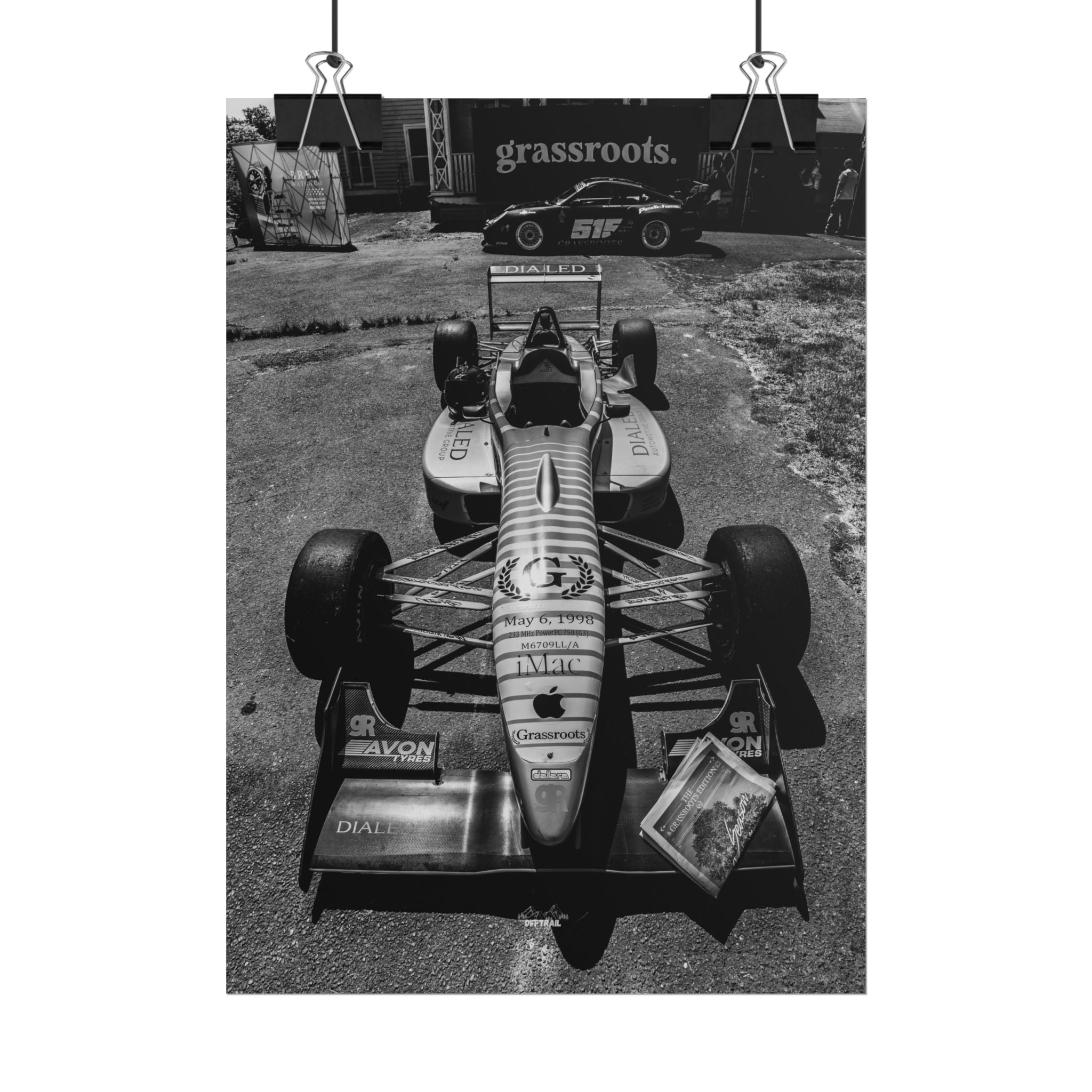 Grassroots Formula — Black & White Formula Car Photography Rolled Print