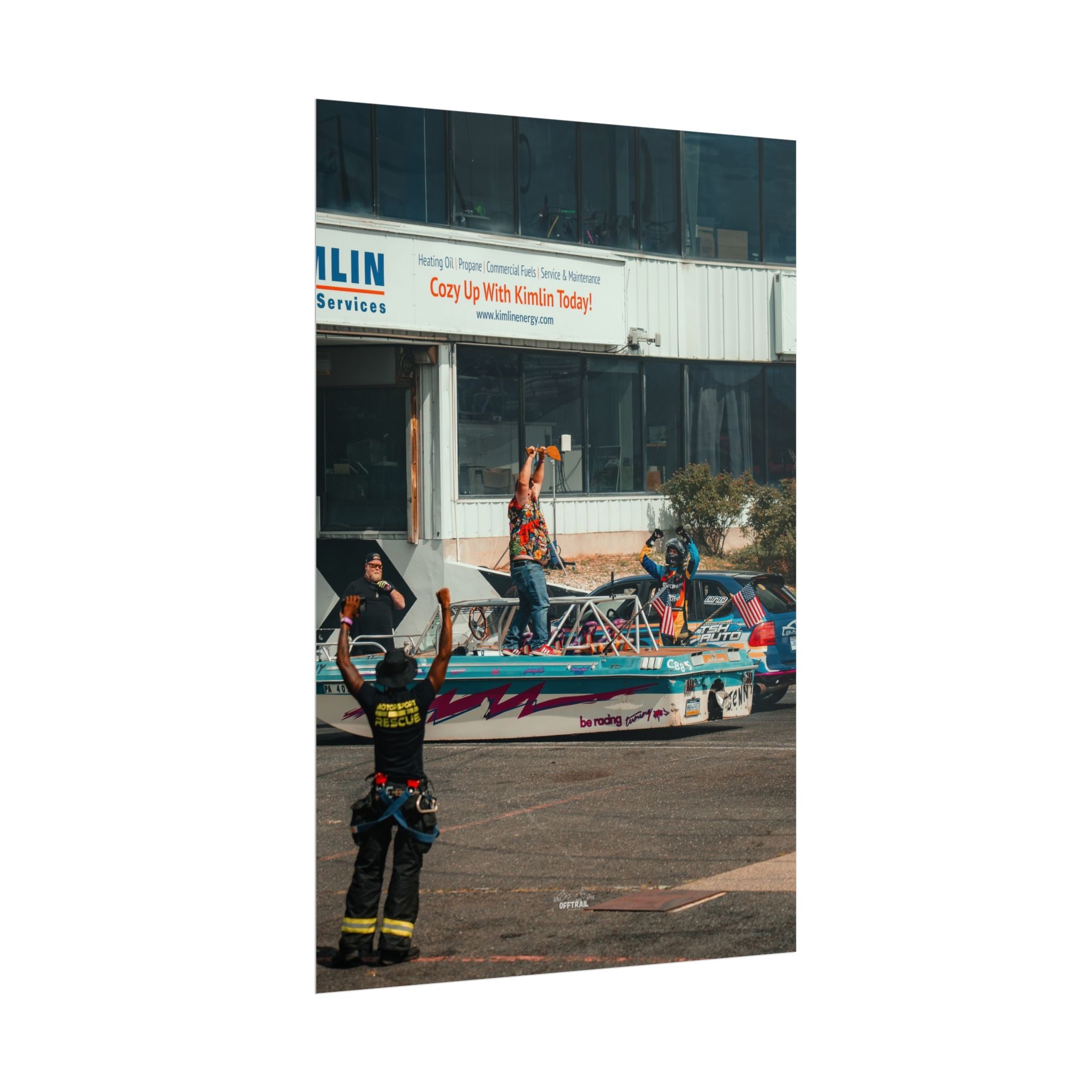 Victory! - Brandon Tothero & Jenny the Drift Boat - Rolled Print