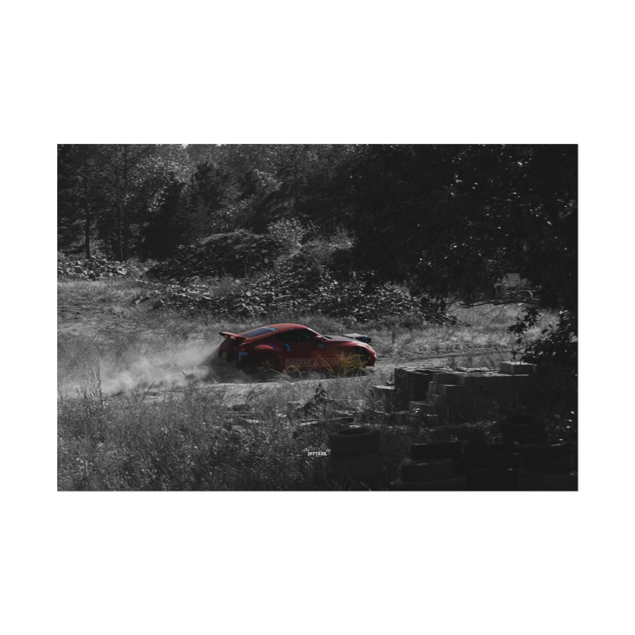 Broken Motorsports Safari 370Z - Dusty Monochrome - Rolled Print