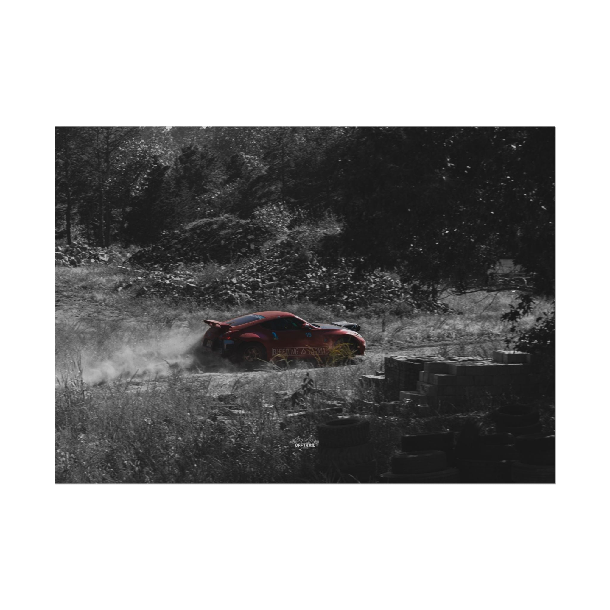Broken Motorsports Safari 370Z - Dusty Monochrome - Rolled Print