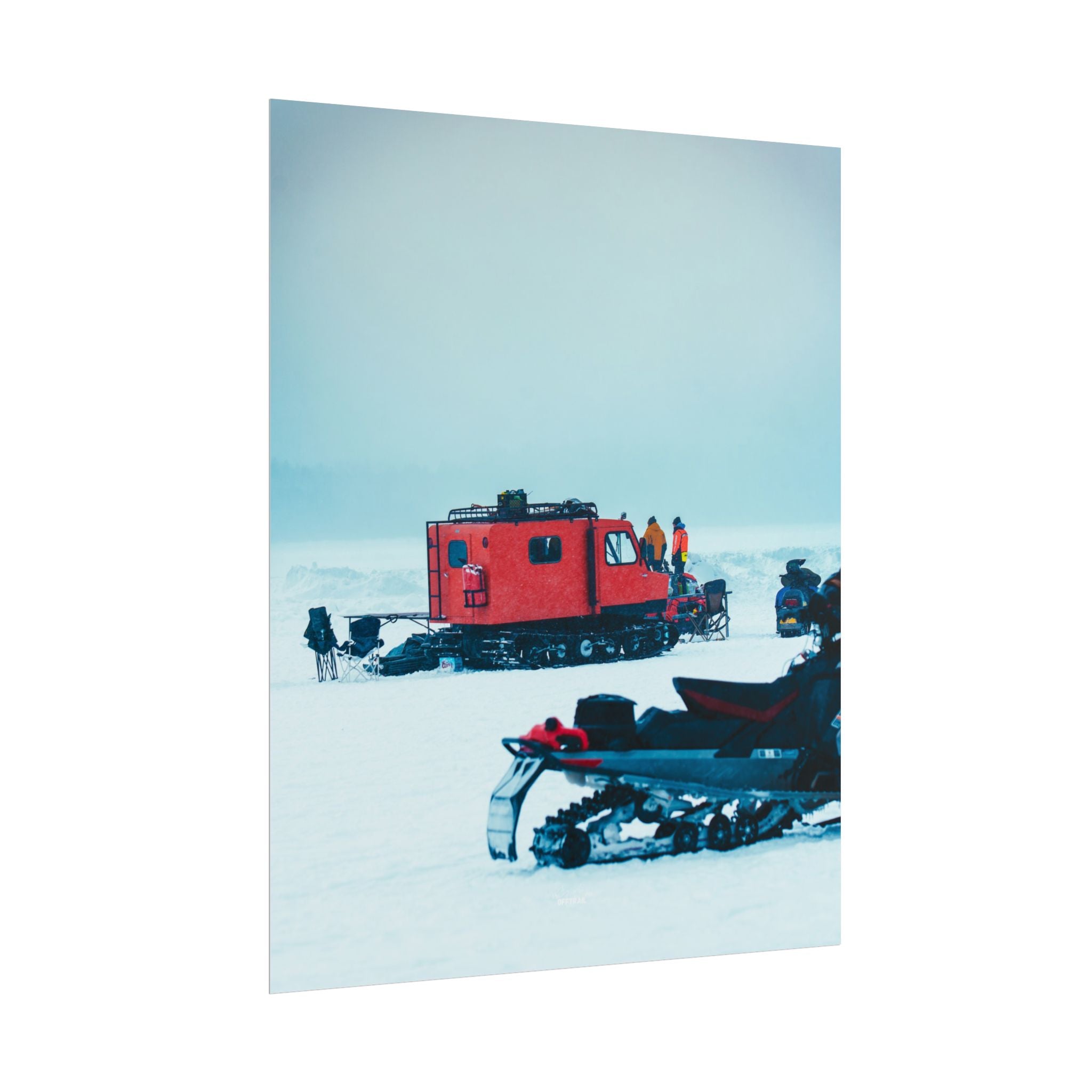 Arctic Snow Cat - Red Expedition Vehicle - Rolled Print