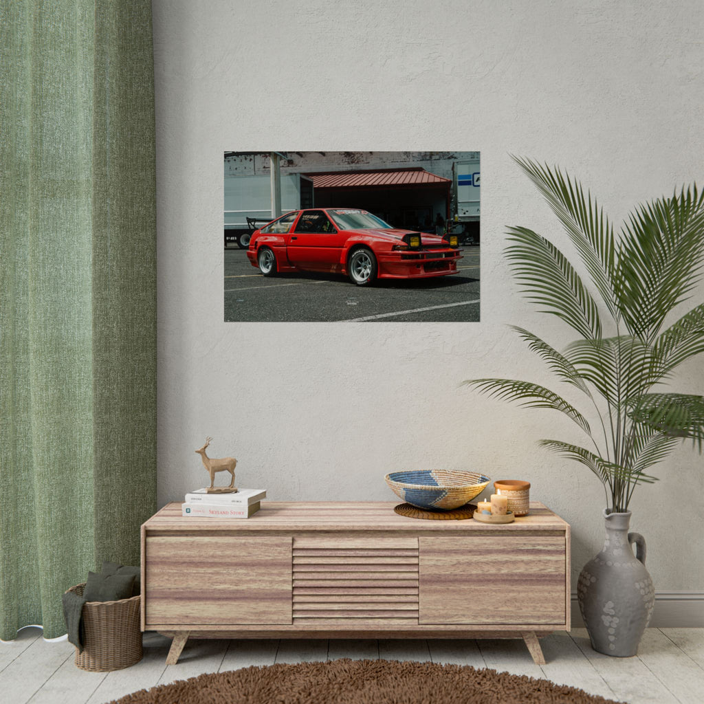 Lola the AE86 - Drifter Movie Car - Rolled Print